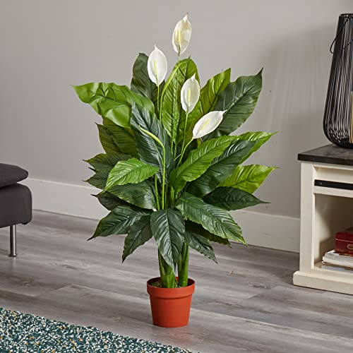42 in Artificial Spathiphyllum Peace Lily Real Touch Plant