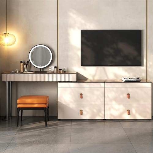Nightstand with Glass Top (Pale Pink)