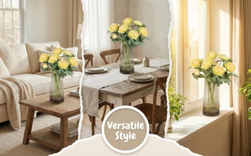 Yellow Ranunculus Artificial Flowerswith Real Touch Stem (Yellow / 6)