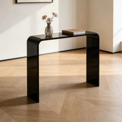 Clear Acrylic Console Table (1 Tier - Black)