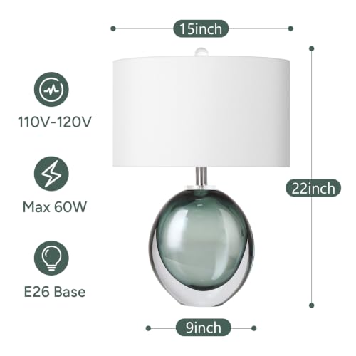 Modern Green Glass Table Lamp