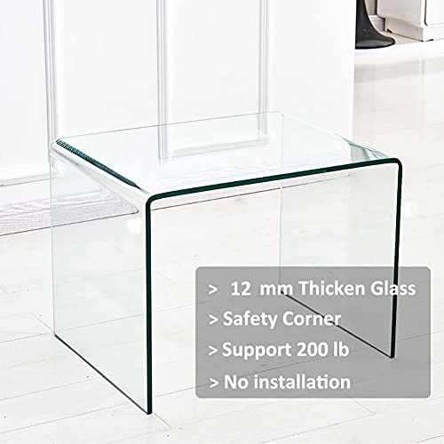 Clear Glass Nightstand