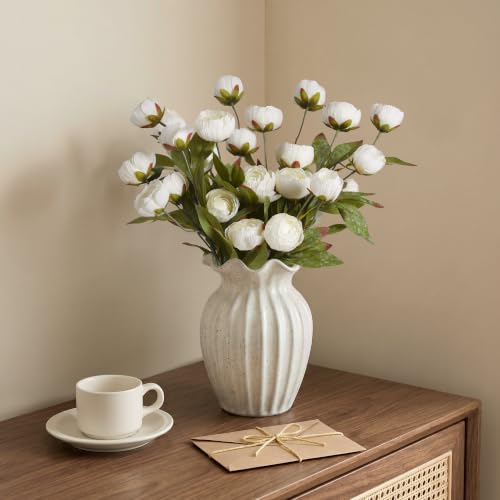 6 Pcs 27.36" Faux Peonies Artificial Flowers for Vase Fake Plants