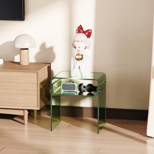 Clear Acrylic End Table 2 (Green)