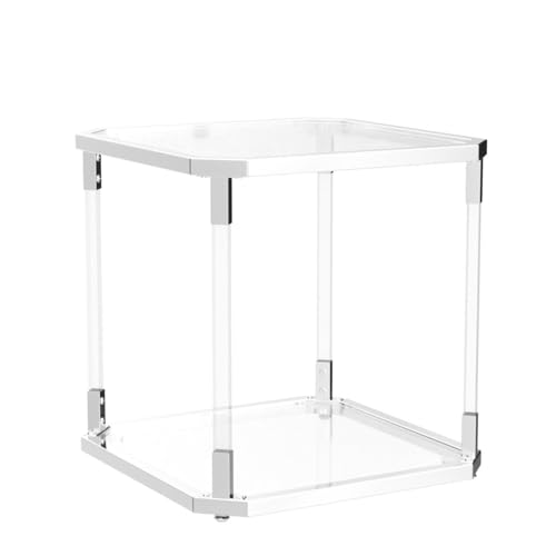 Glass Top Side Table (Silver)