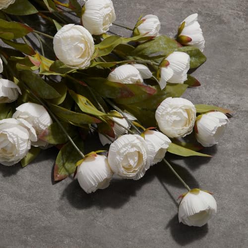 6 Pcs 27.36" Faux Peonies Artificial Flowers for Vase Fake Plants
