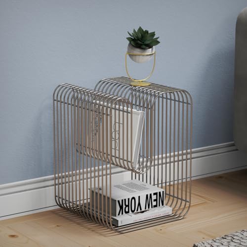 N Shape Retro Side Table (Silver)