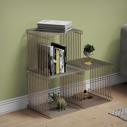 Square Geometry Retro Side Table Prime (Silver)