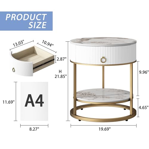 2 Tier Night Stand (Gold)