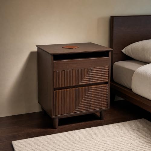 Nightstand with Charging Station (Walnut)