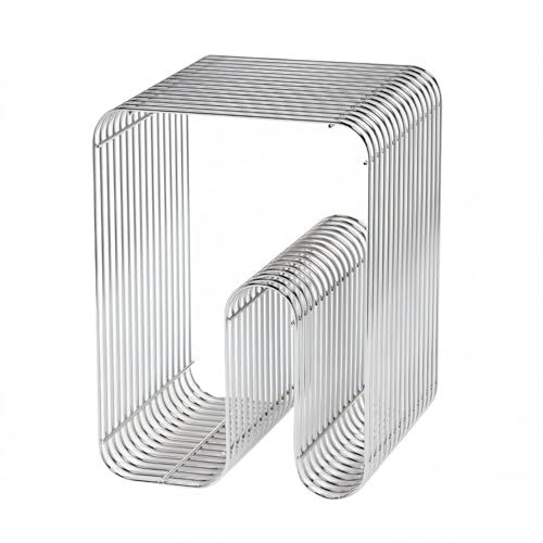 N Shape Retro Side Table (Silver)