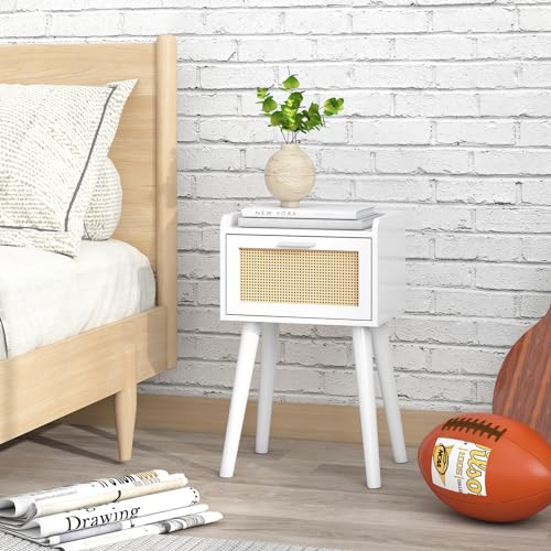 Nightstand Set of 2 (White / Boho Style)