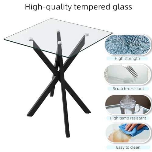 Glass End Table (Black)