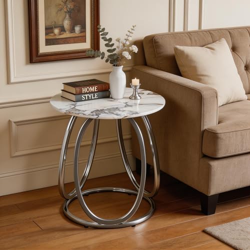 Silver Side Table Living Room (Dark Silver)