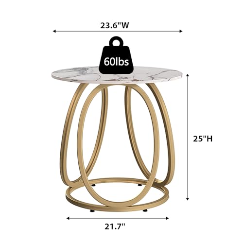 Gold Side Table Living Room (Dark Gold)