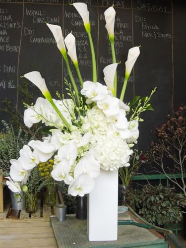 12pcs Large Calla Lily Artificial Flowers (White)