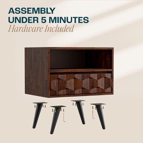 Georgina Wood Nightstand (Georgina Nightstand / Nightstand / Walnut)