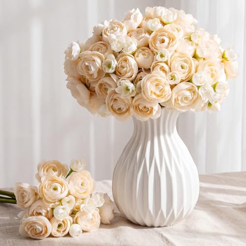 48 Pcs Ranunculus Artificial Flower (Champagne)