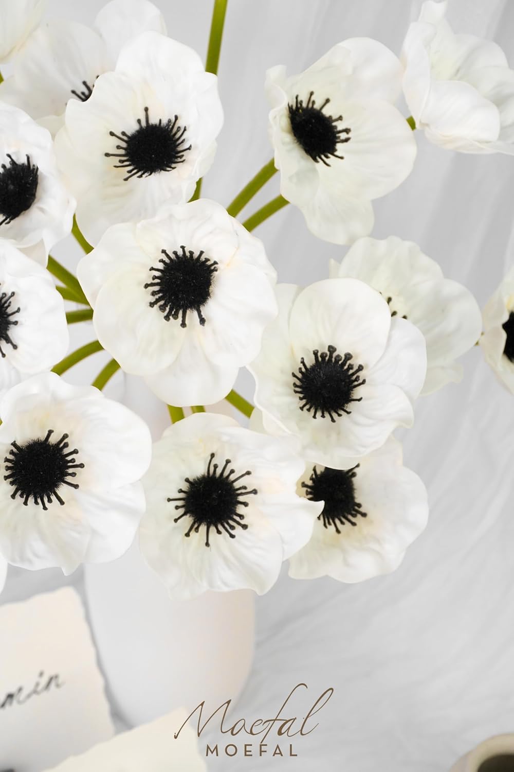 White Anemone Artificial Flowers (White)