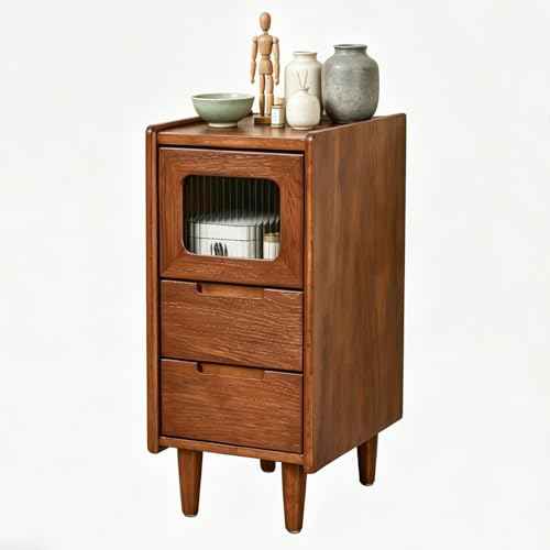 Mid Century Modern Nightstand (11.81”D×15.75”W×23.81”H)