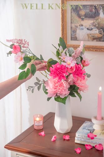 Artificial Flowers Bouquet (Pink & Hot Pink)