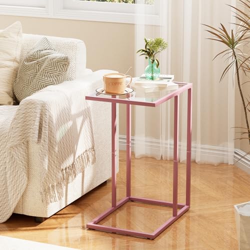 C Shaped End Table Set of 2 (Pink)