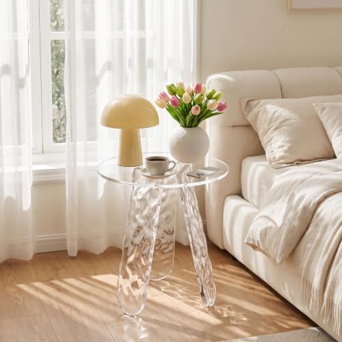 Modern Acrylic Side Table (Crystal Clear)