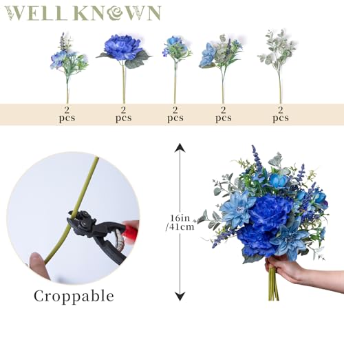 Artificial Flowers Bouquet (Royal Blue)