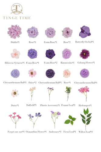 Artificial Wedding Flowers Combo (Light Purple)
