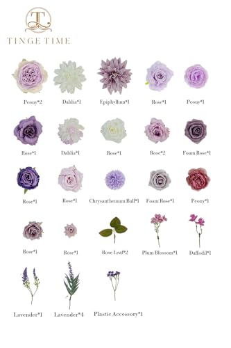 Wedding Artificial Flowers Combo (Purple)