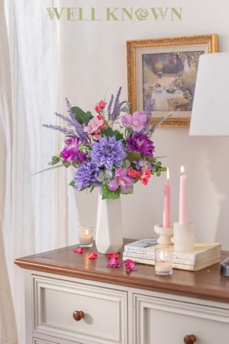 Artificial Flowers Bouquet (Violet & Pink)