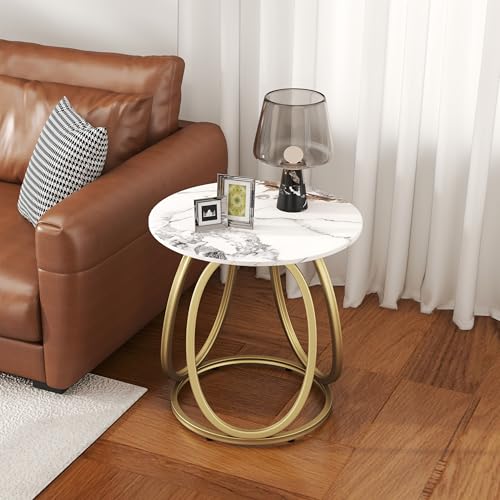 Gold Side Table Living Room (Dark Gold)