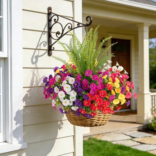 Artificial Flowers Fake Plants for Outdoors Decoration (Mixed Color)