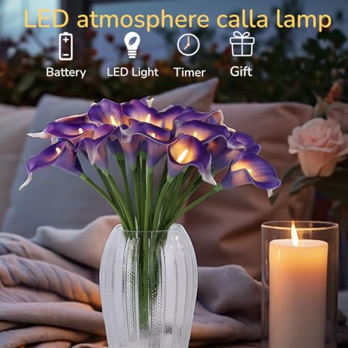 LED Calla Lily Lamp (Purple)