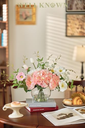 Artificial Flowers in Vase (Pink)
