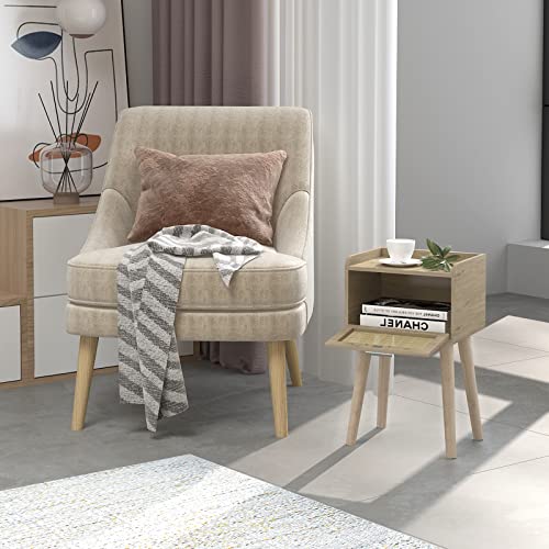 Nightstand Set of 2 (Natural / Boho Style)