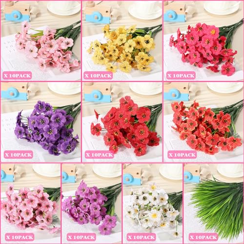 Violet Artificial Flowers (Cluster / Classic Colors)