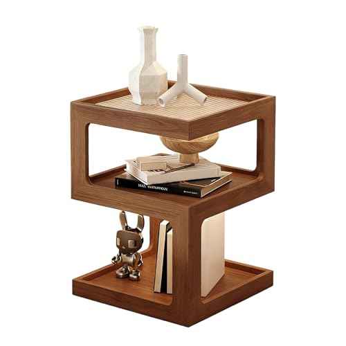 3 Tier Nightstand (Walnut Color / 11.81*11.81*21.16in)
