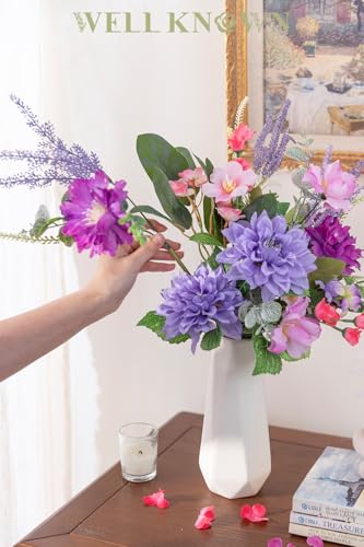 Artificial Flowers Bouquet (Violet & Pink)
