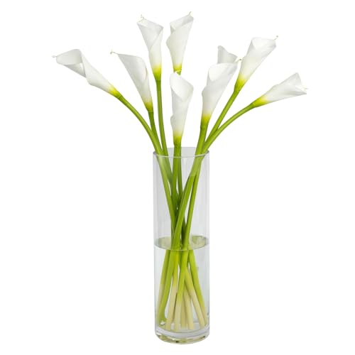 12pcs Large Calla Lily Artificial Flowers (White)