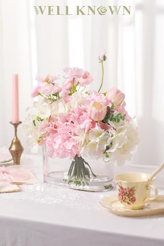 Artificial Flowers in Vase (Pink & White Max)