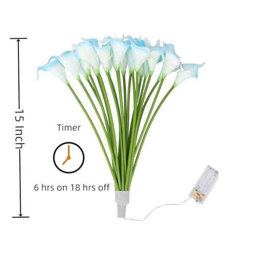 LED Calla Lily Lamp (Light Blue)