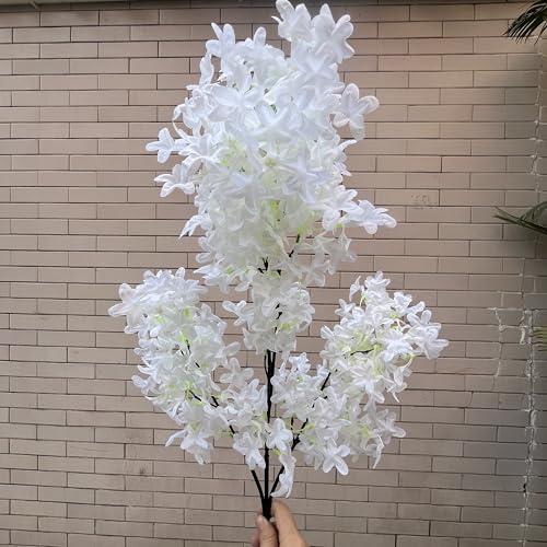 Simulated cross cherry blossoms (White)
