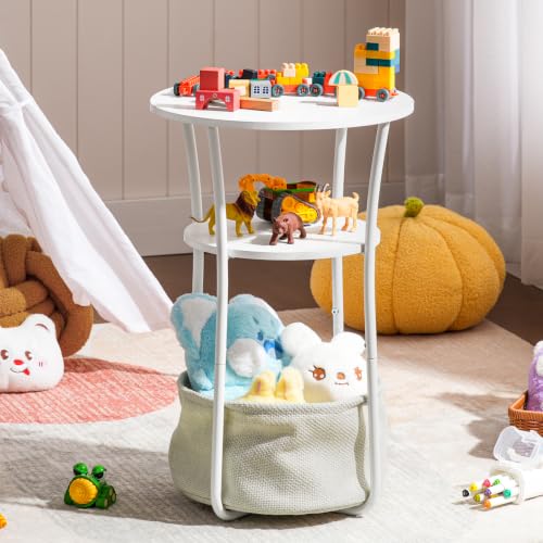 Small Round Side Table (3-Tier)
