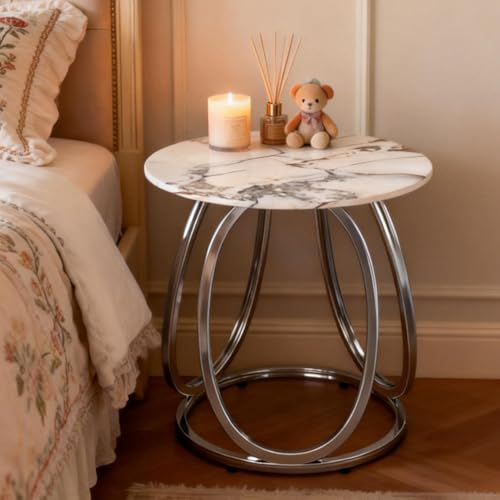 Silver Side Table Living Room (Dark Silver)