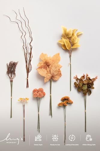 Artificial Greenery Stems Box Set (Brn-brown & Orange)