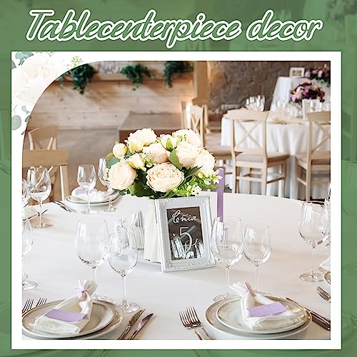 Artificial Peonies Flowers (White, Champagne)