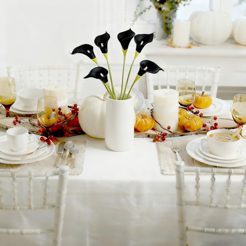 Calla Lily Artificial Flowers 22PCS 25" Faux Calla Lillies (Black2)