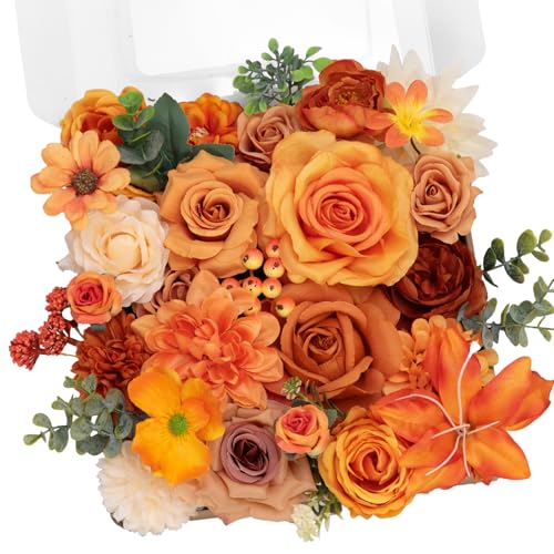 Fall Artificial Flowers Combo (Burnt Orange)
