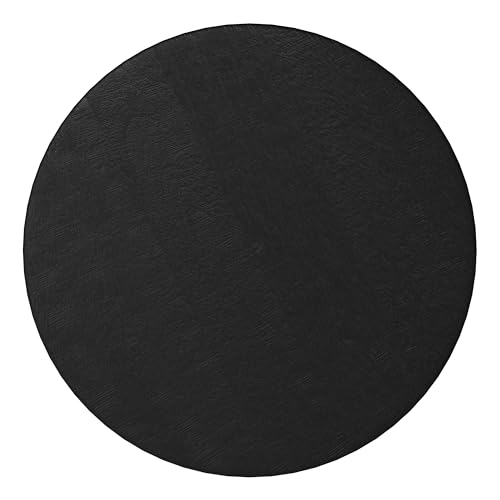 Boyd 13" Wide Solid Wood Round End Table in Black (Black / 13 inch)